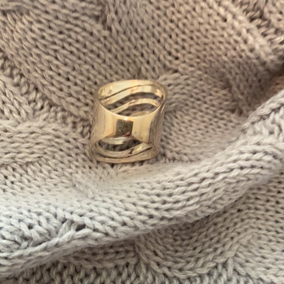 Sterling Silver .925  Long Wavy Band Ring - Picture 4 of 4